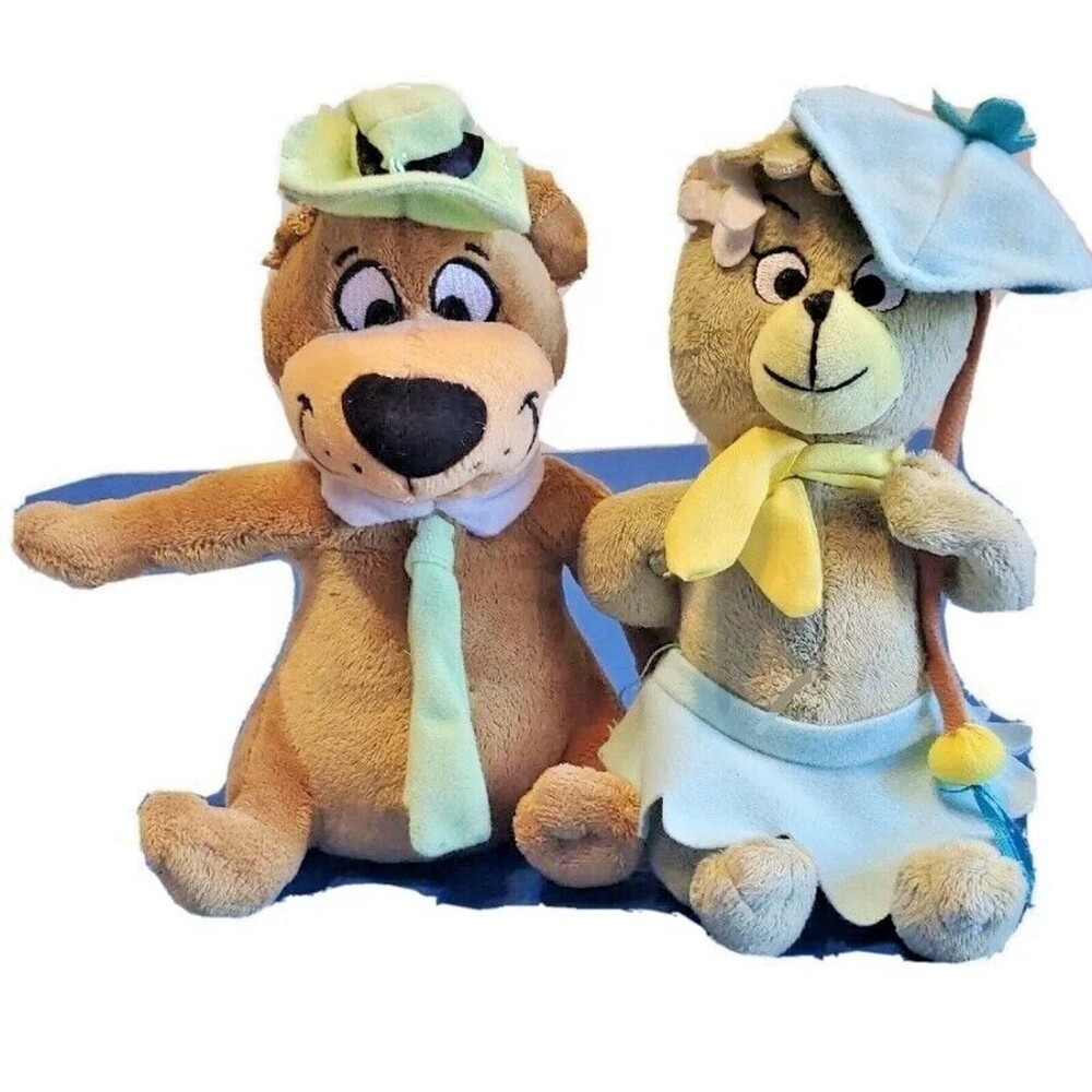 Yogi Bear & Cindy Vintage Plush Character Bears Jellystone Parkhanna Barbera